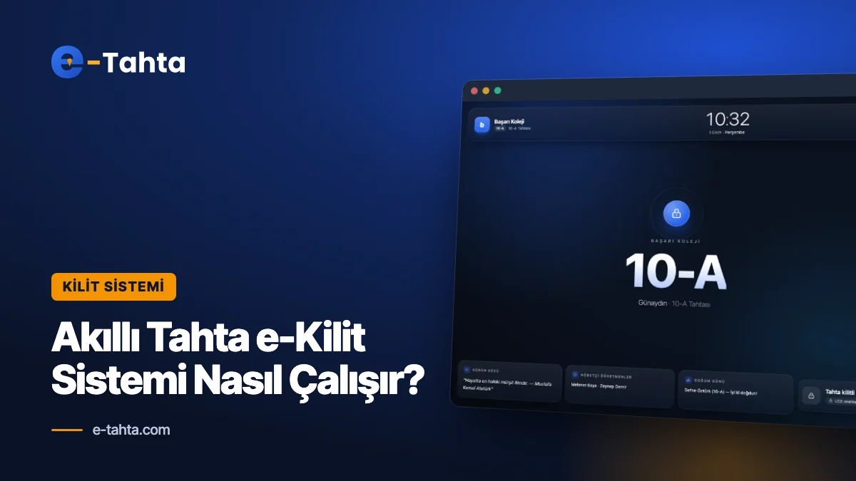 Akıllı Tahta e-Kilit Sistemi Nasıl Çalışır? USB, QR ve Kodla Açma
